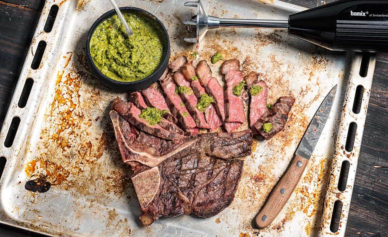 T-Bone Steak with Chimichurri