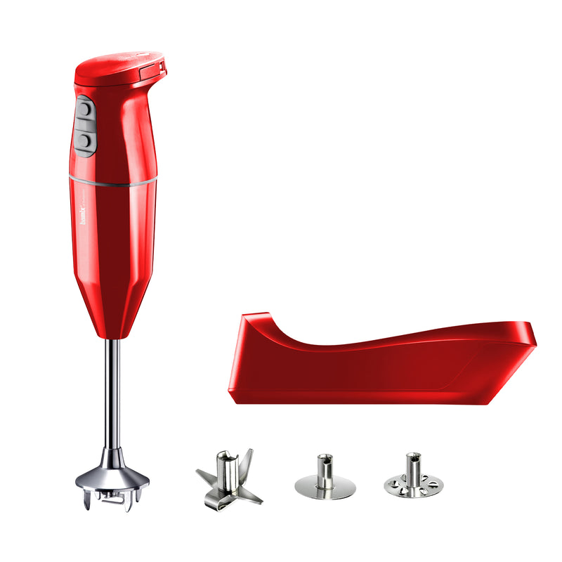 bamix Cordless PLUS hand blender set in red
