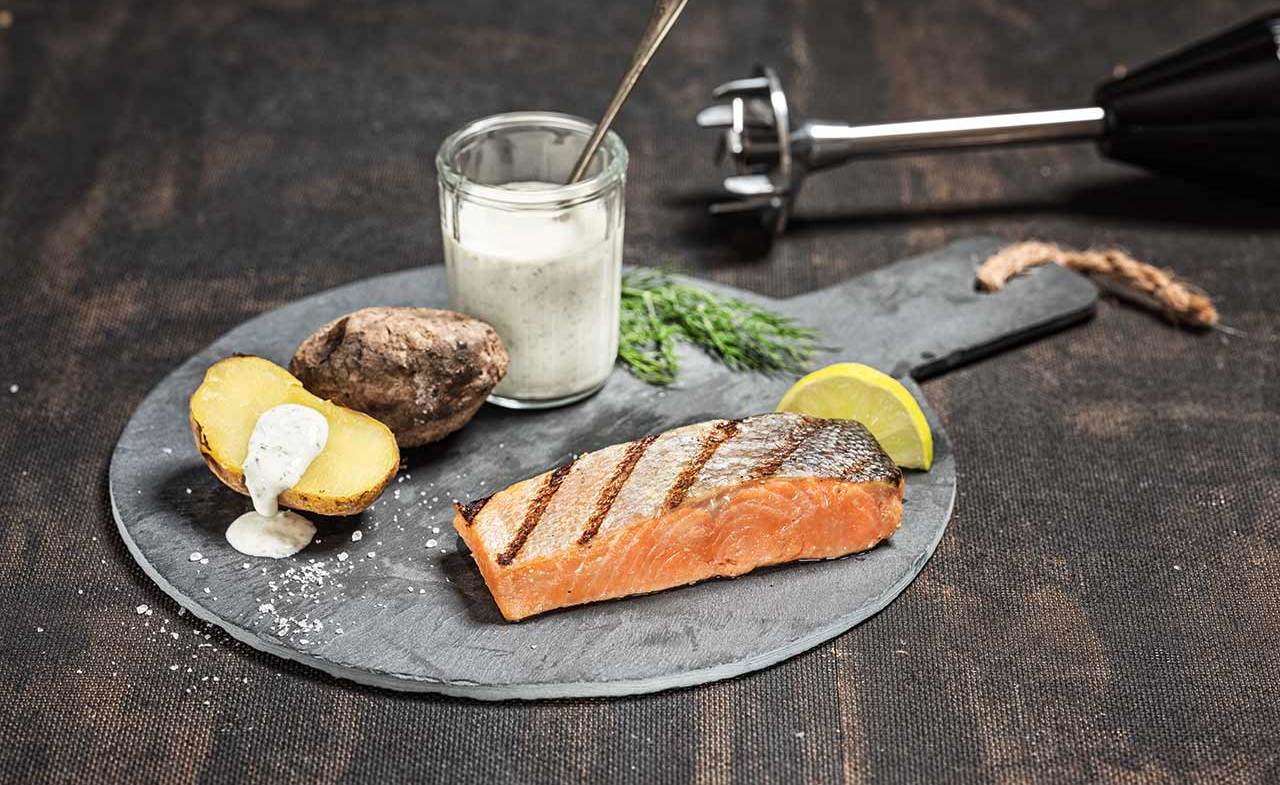 BBQ Salmon Steak